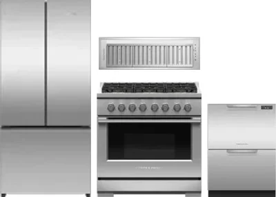 4 Piece Package Includes Refrigerator, Range, Hood And Dishwasher